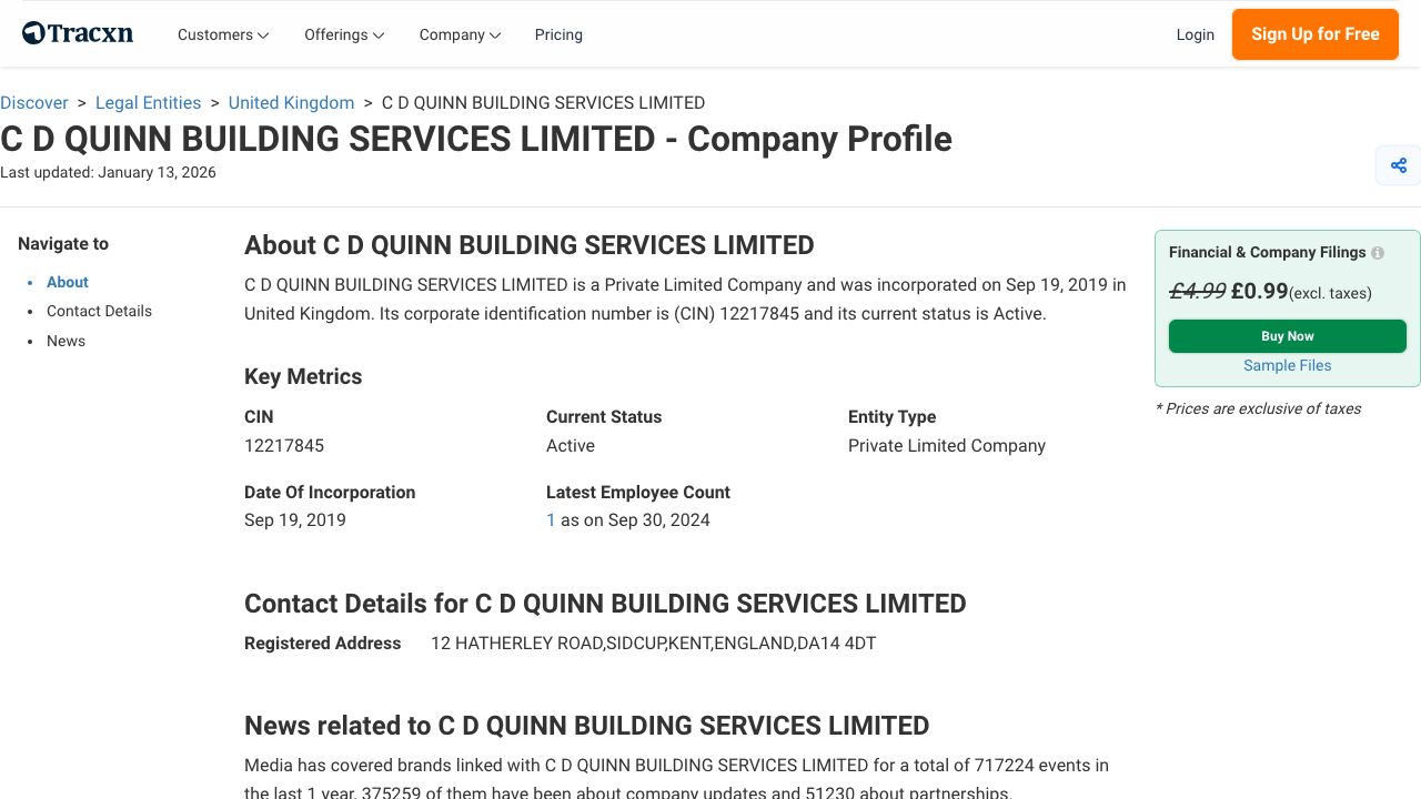C D QUINN BUILDING SERVICES LIMITED website preview