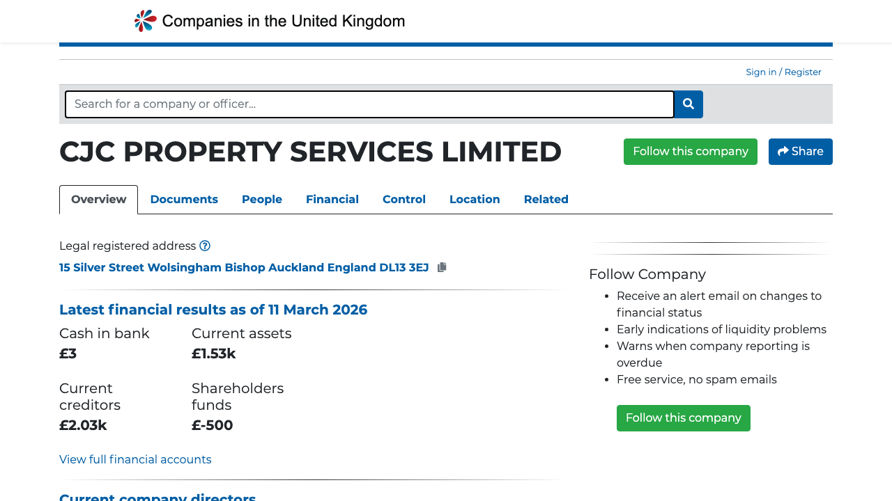 CJC PROPERTY SERVICES LIMITED website preview