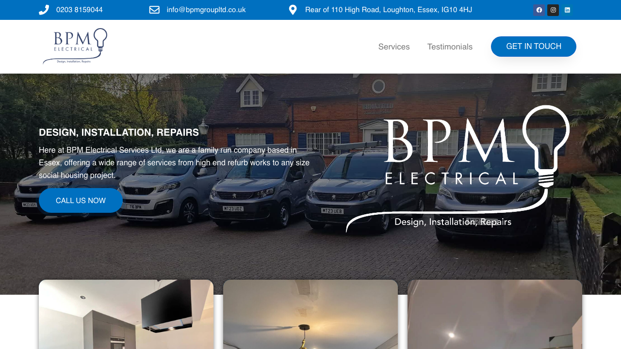 BPM ELECTRICAL SERVICES LIMITED website preview