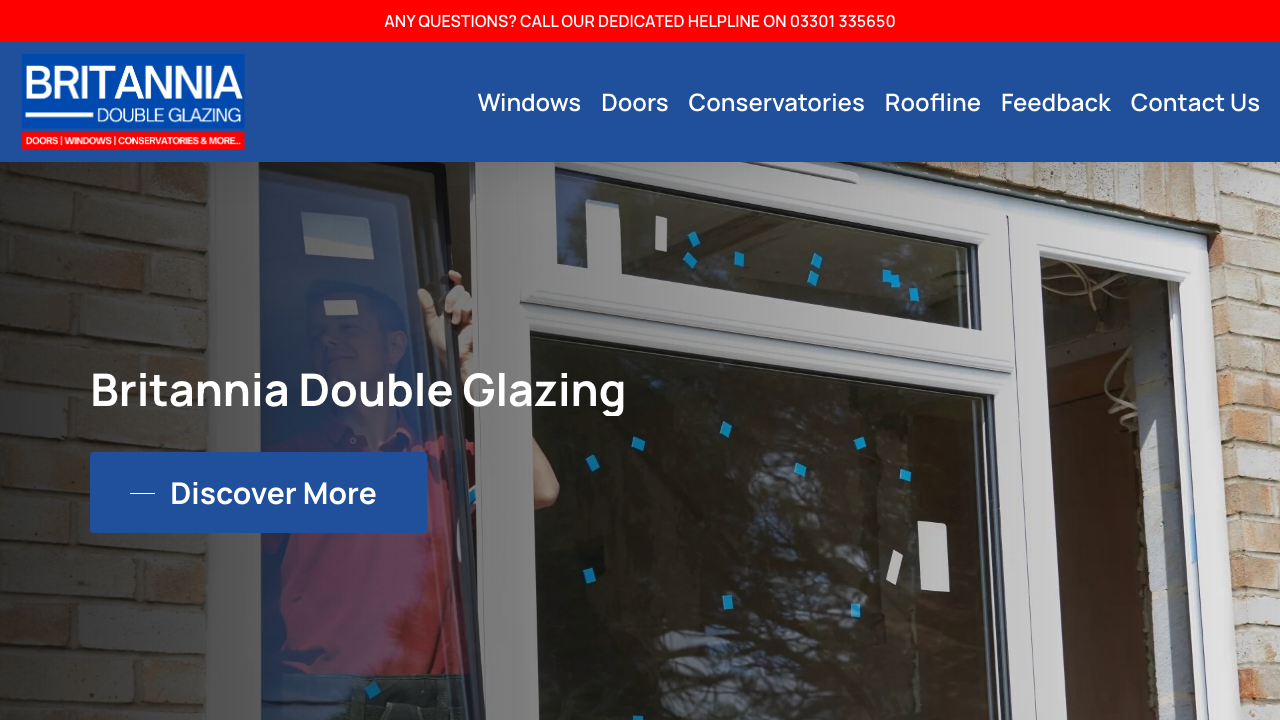 BRITANNIA DOUBLE GLAZING LTD website preview