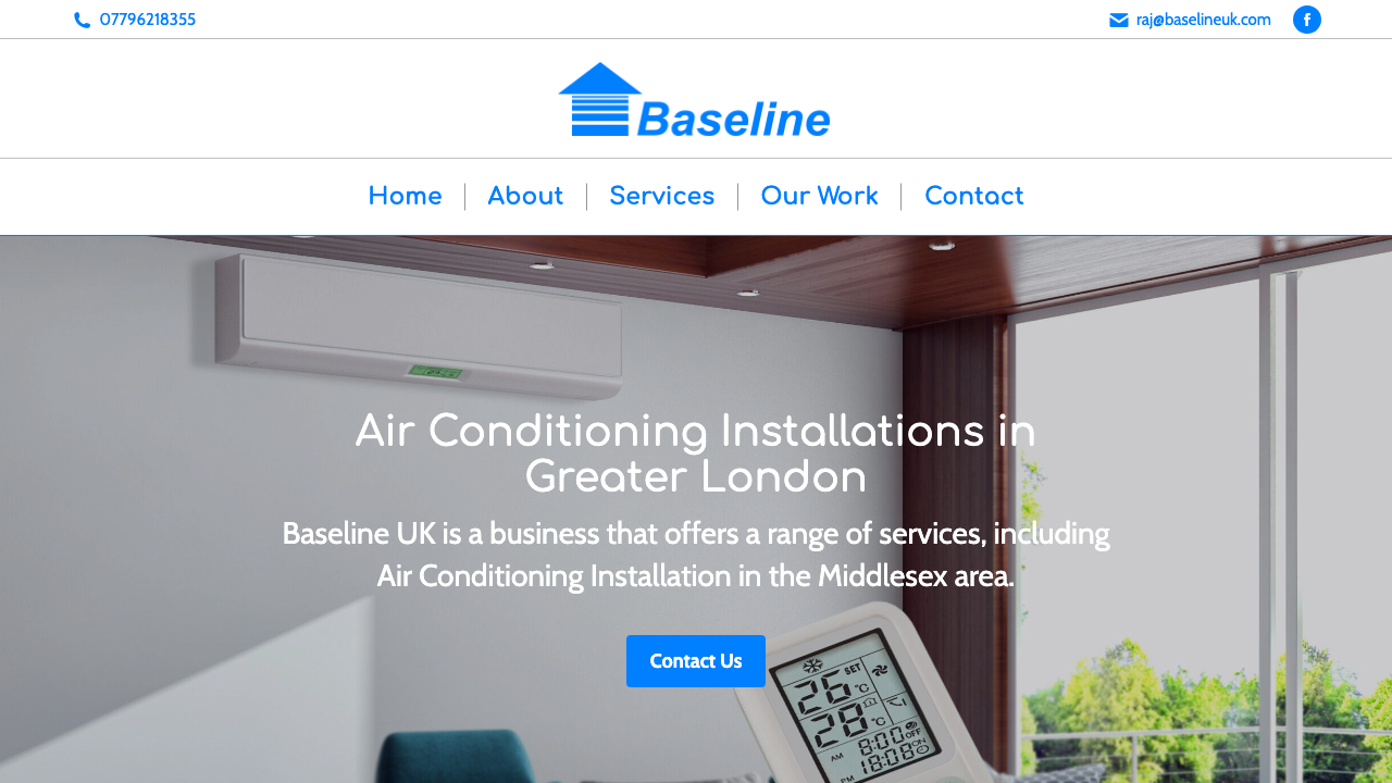 BASELINE AIRCONDITIONING UK LTD website preview