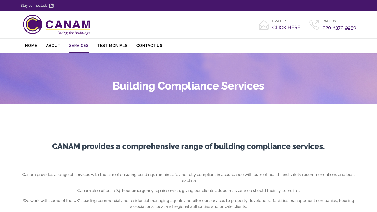 CANAM COMPLIANCE LIMITED website preview