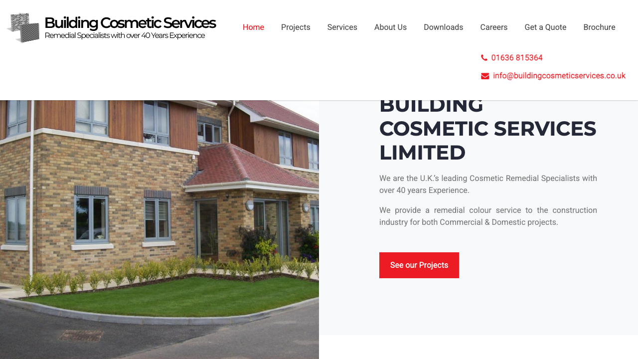 BUILDING COSMETIC SERVICES LIMITED website preview