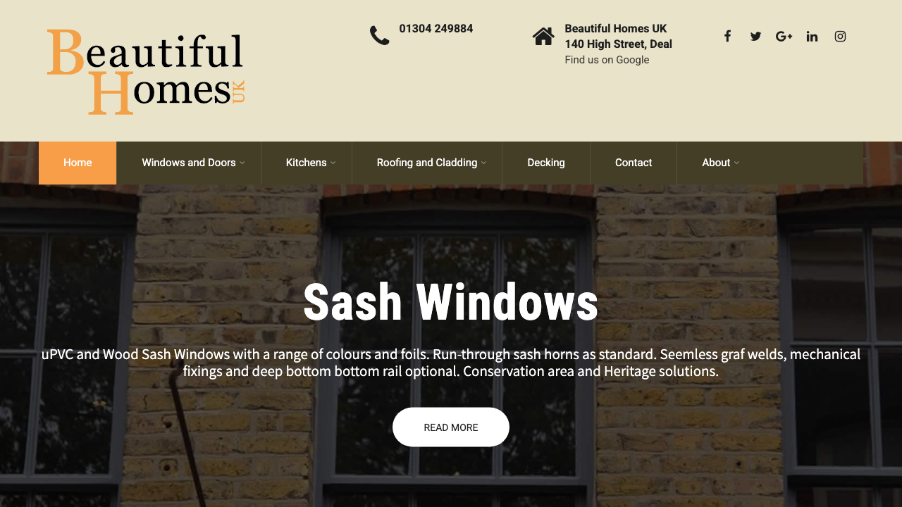 BEAUTIFUL HOMES UK HOME IMPROVEMENTS LTD website preview