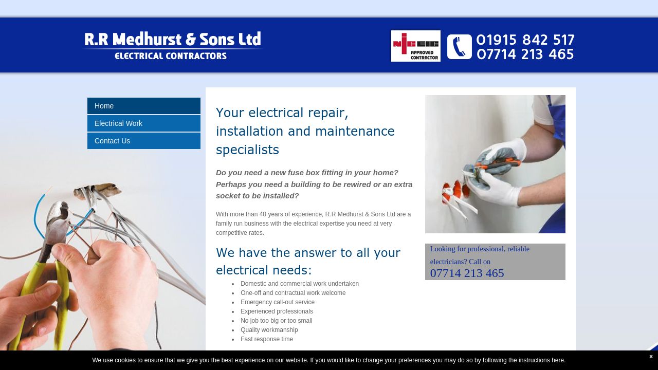 ANDREW MEDHURST ELECTRICALS LIMITED website preview