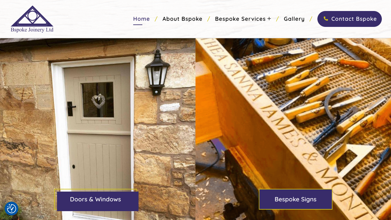 BSPOKE JOINERY LIMITED website preview