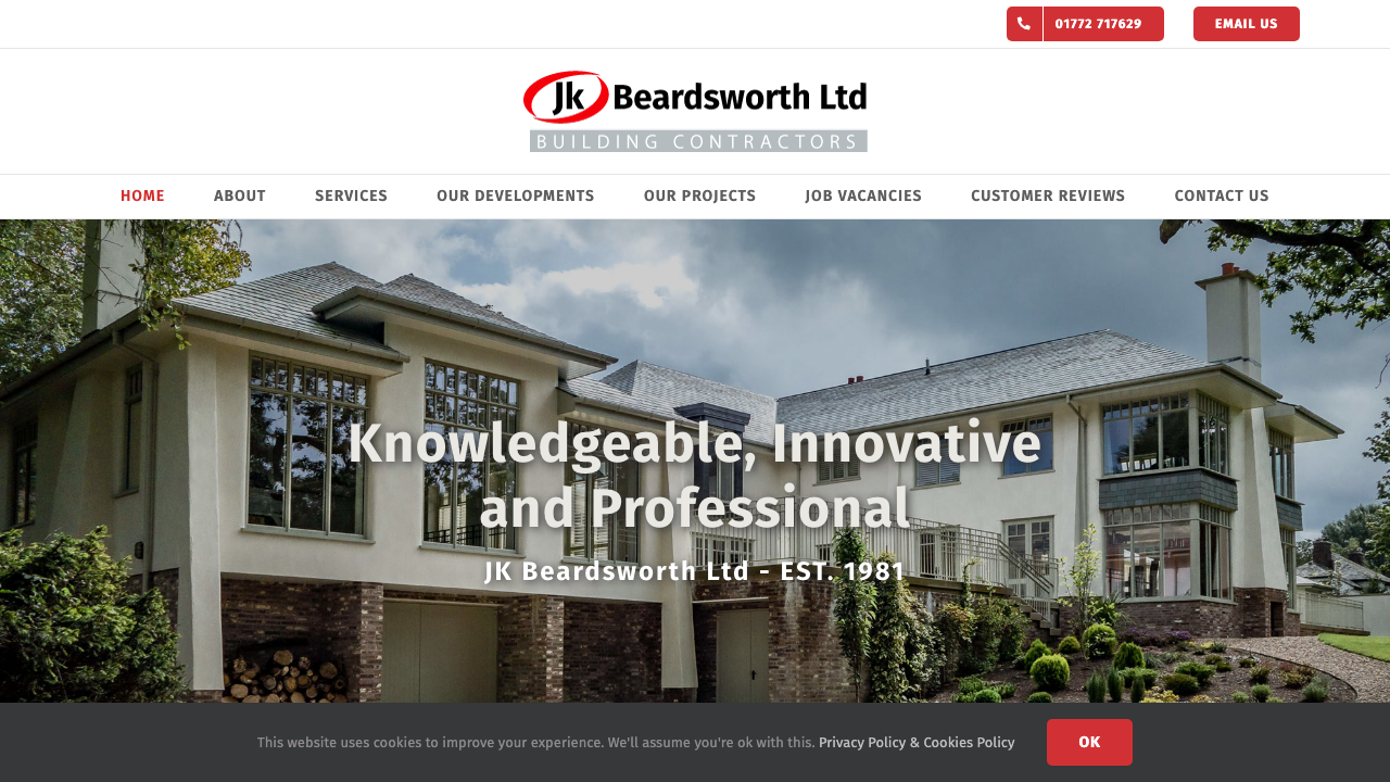 BEARDSWORTH DEVELOPMENTS LIMITED website preview