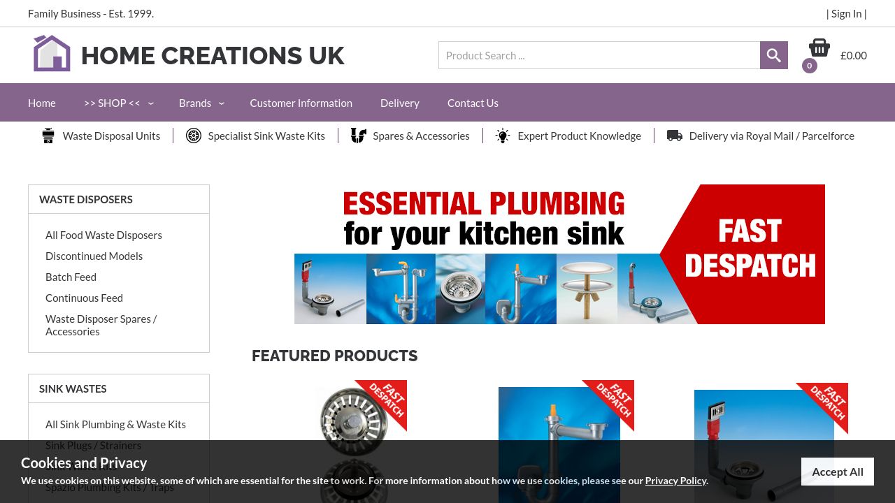 HOME CREATIONS (UK) LIMITED website preview