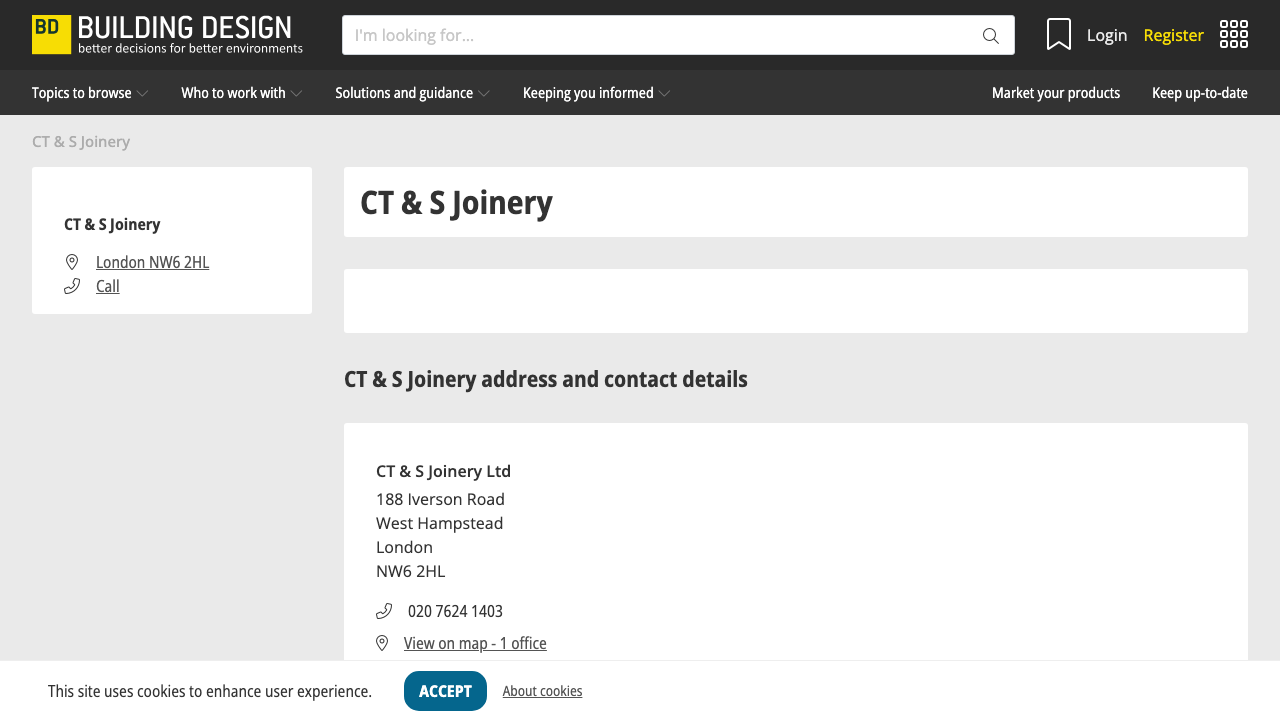 C.T. & S. (JOINERY) LIMITED website preview