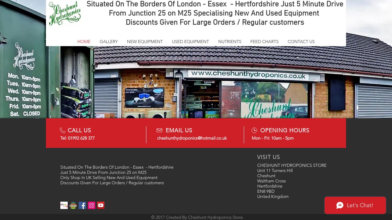 CHESHUNT HYDROPONICS STORE LTD website preview