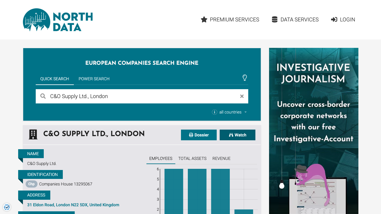 C&O SUPPLY LTD website preview