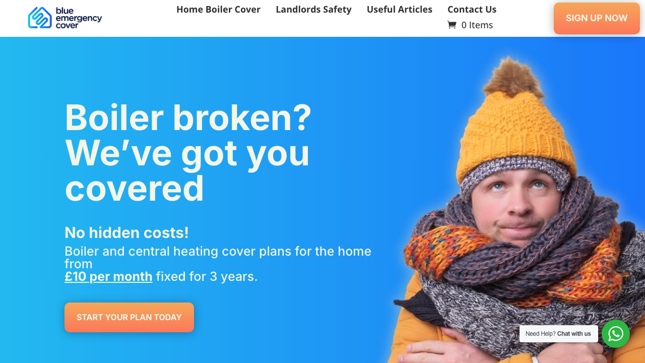 BLUE EMERGENCY COVER LIMITED website preview