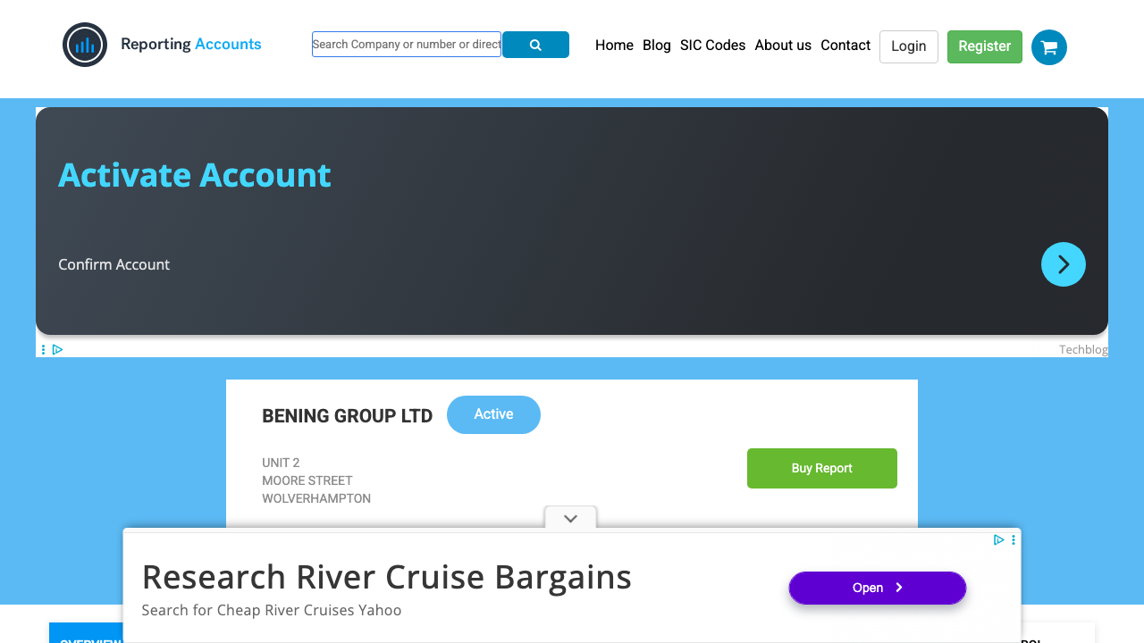 BENING GROUP LTD website preview