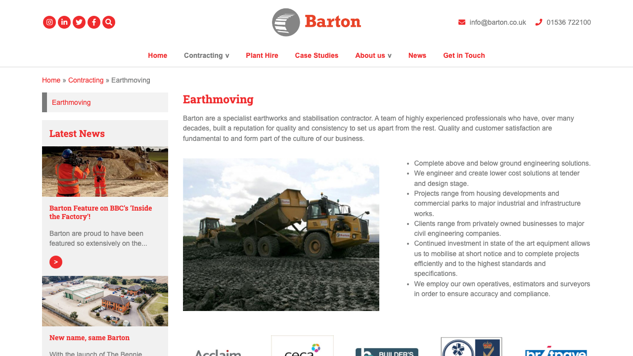 BARTON CONSTRUCTION SERVICES LTD website preview