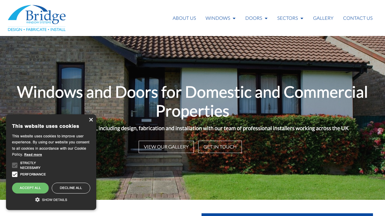 BRIDGE WINDOW SYSTEMS LIMITED website preview