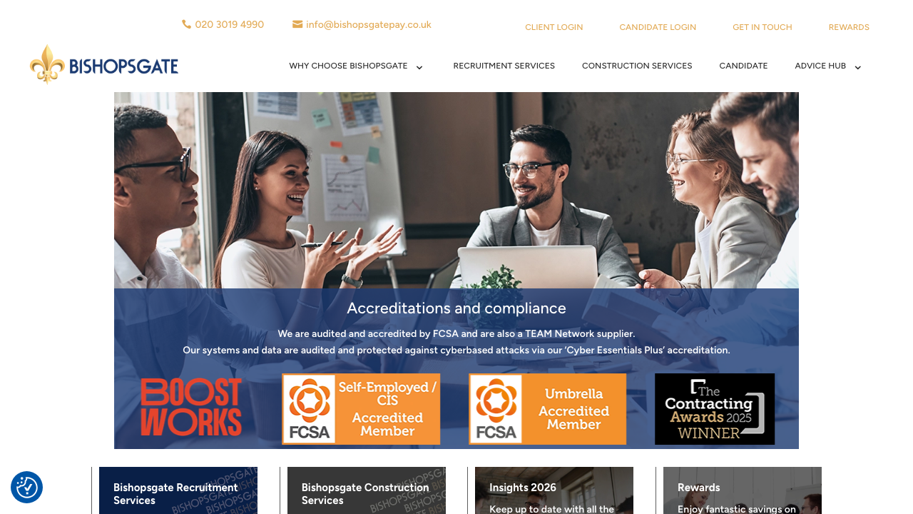 BISHOPSGATE CONTRACTING SERVICES LIMITED website preview