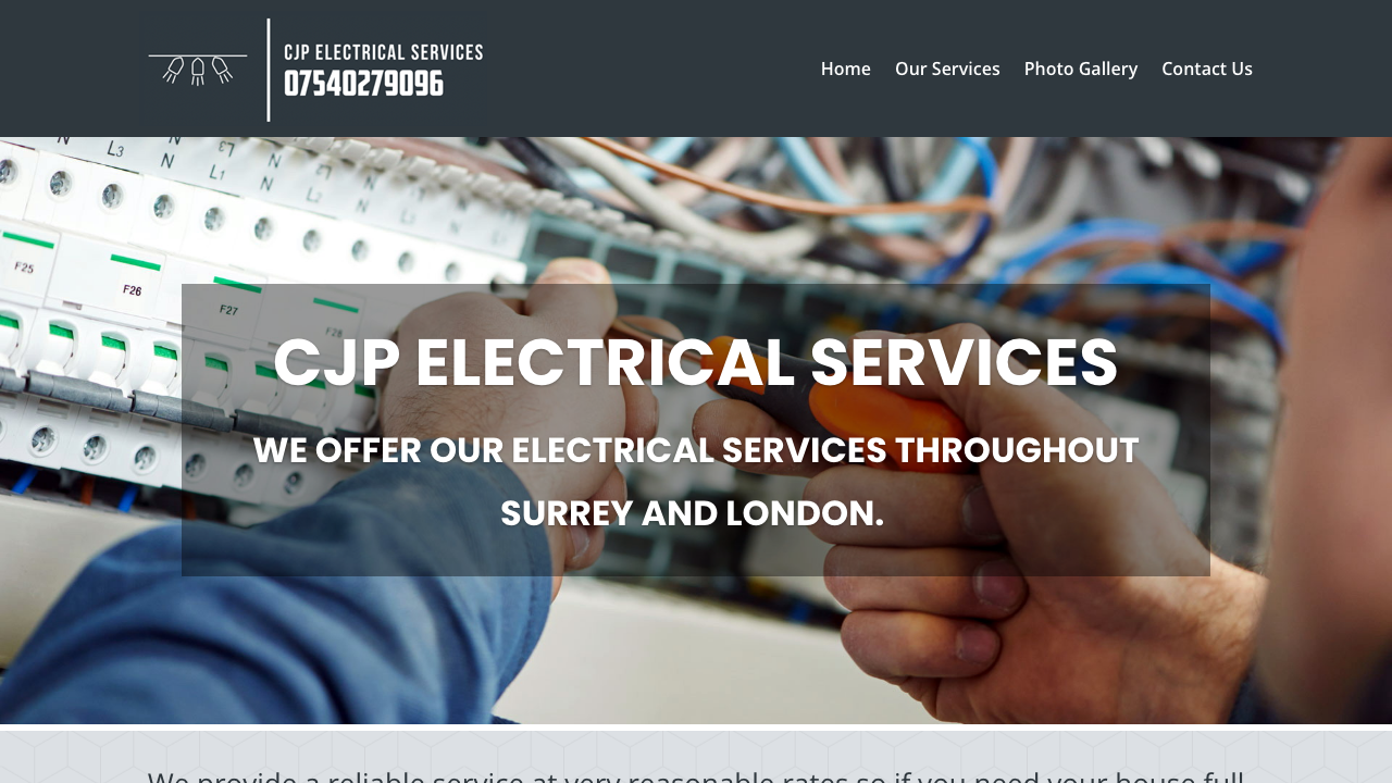 CJP ELECTRICAL SOLUTIONS LTD website preview