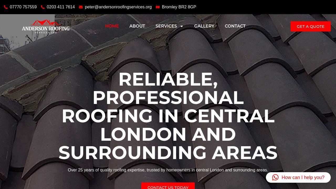 ANDERSON ROOFING SERVICES LIMITED website preview