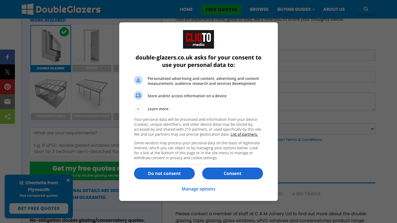 CAM JOINERY LIMITED website preview