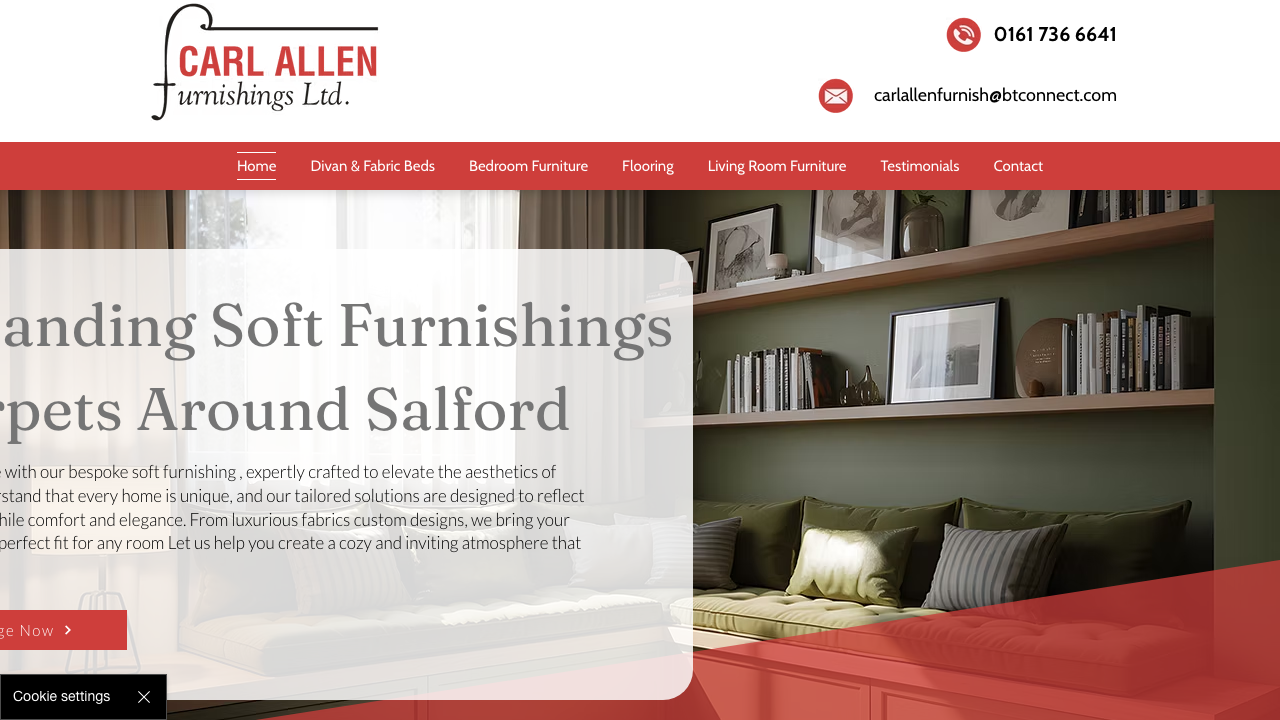 CARL ALLEN FURNISHINGS LIMITED website preview