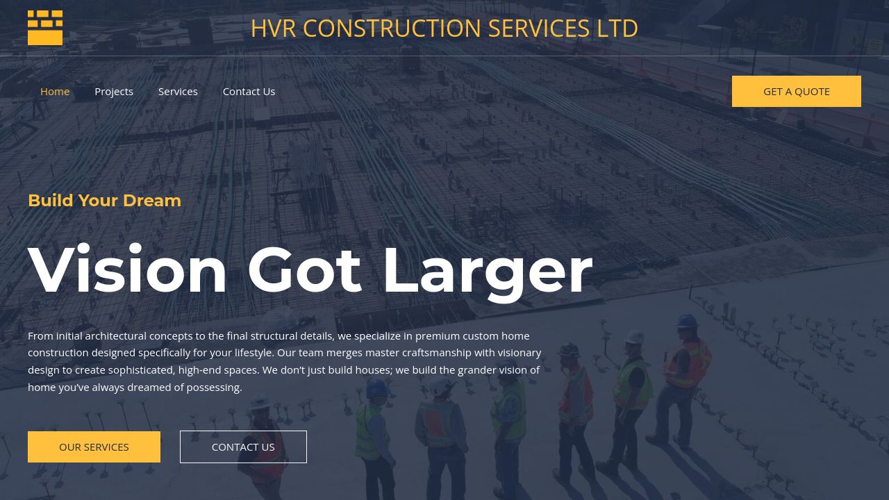 HVR CONSTRUCTION SERVICES LTD website preview