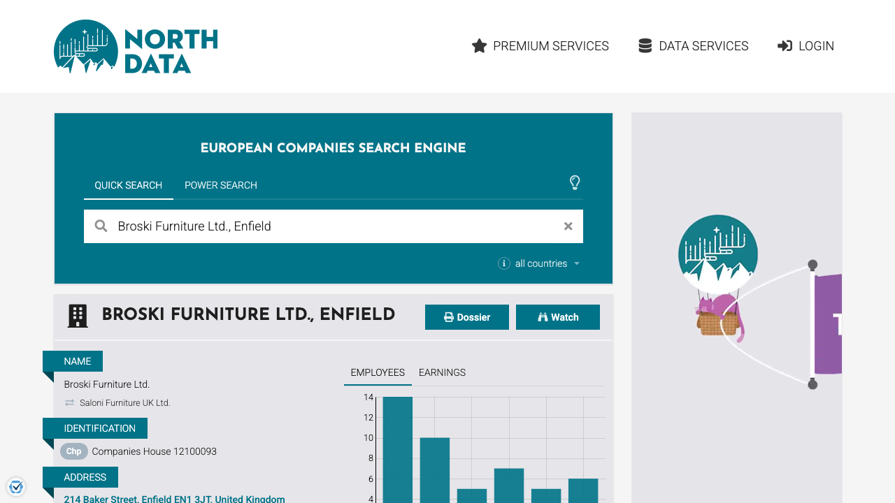 BROSKI FURNITURE LTD website preview