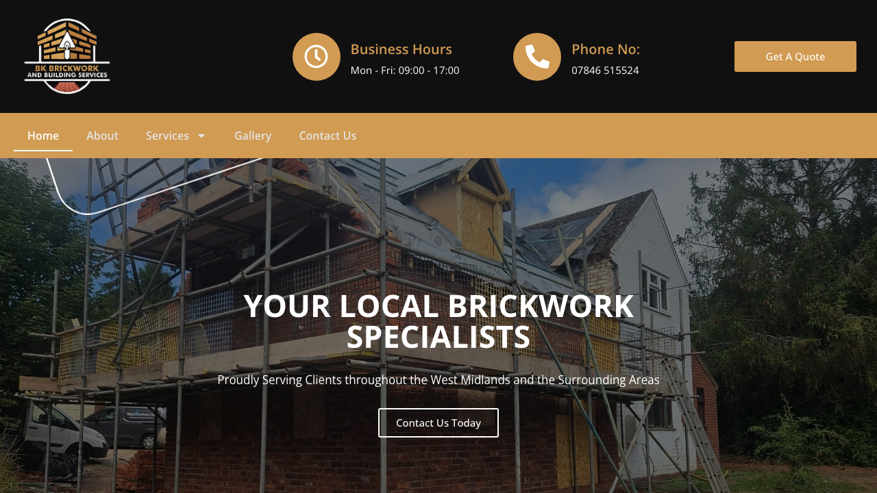 BK BRICKWORKS LTD website preview