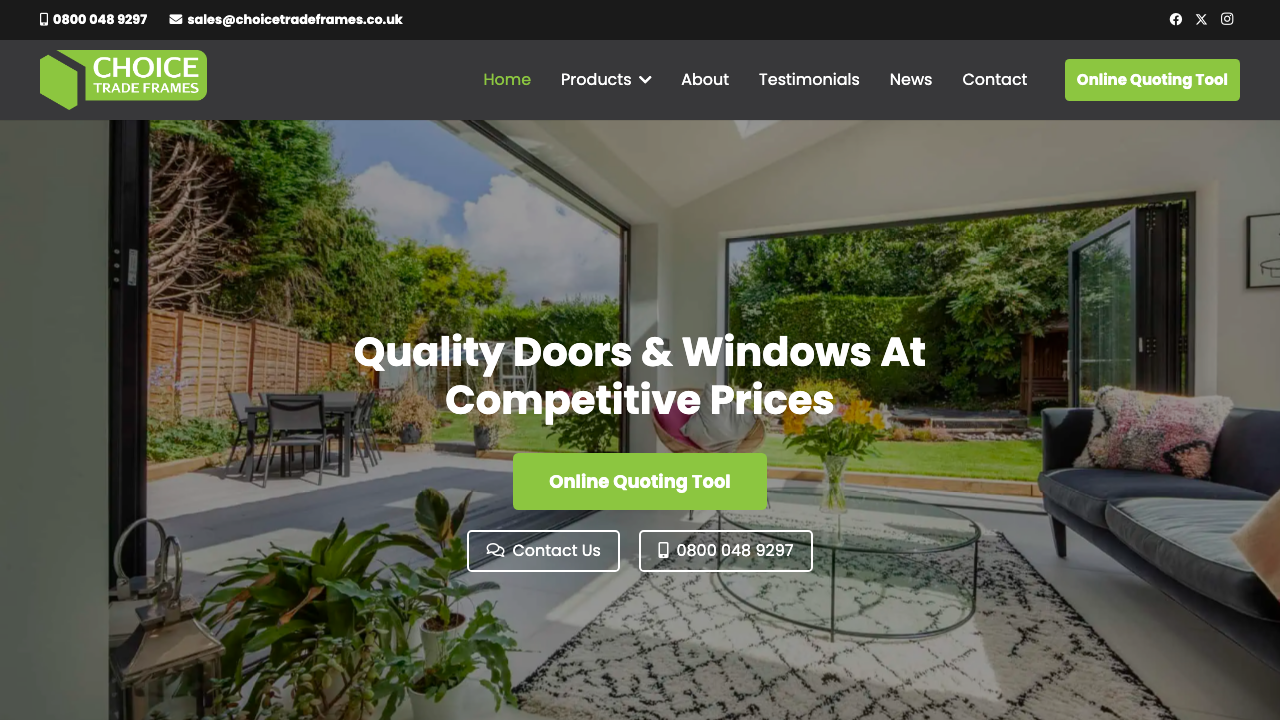 CHOICE TRADE FRAMES LTD website preview