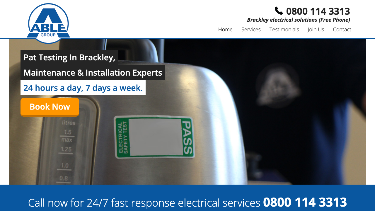 BRACKLEY ELECTRICAL LIMITED website preview