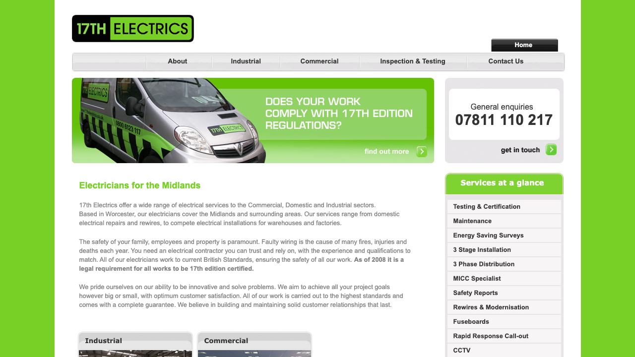 17TH ELECTRICS LTD website preview