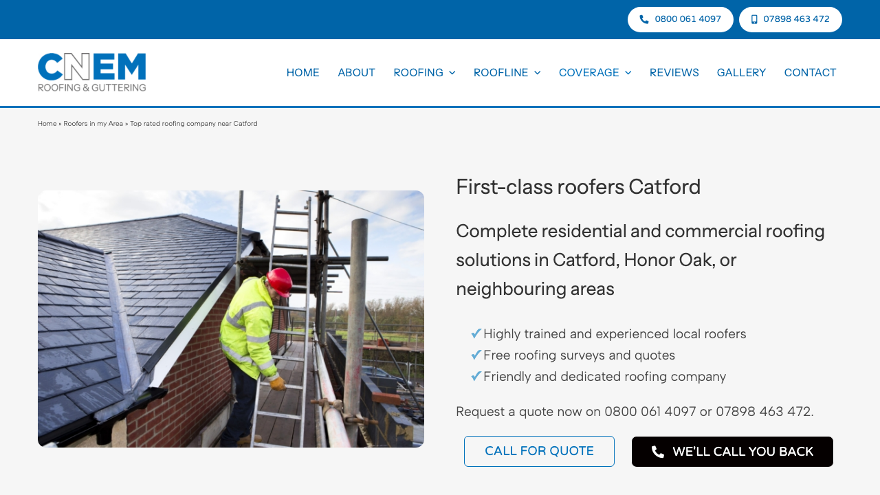 CATFORD ROOFING LTD website preview