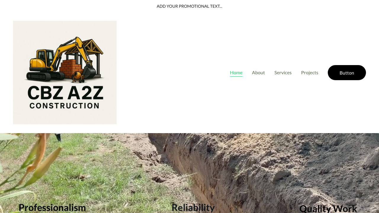 CBZ A2Z CONSTRUCTION LTD website preview