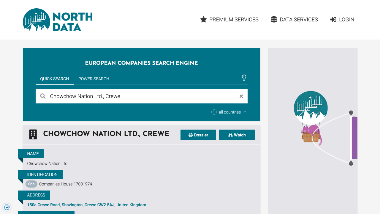 CHOWCHOW NATION LTD website preview