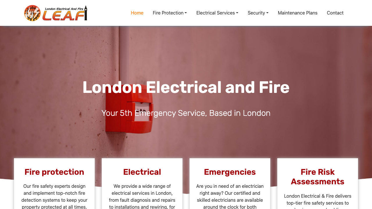 ELECTRIC AND FIRE LTD website preview