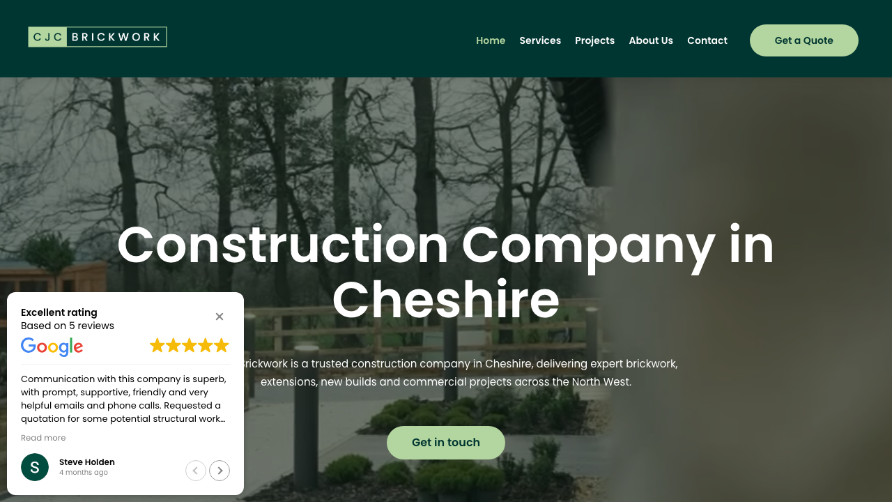 CJC BRICKWORK LTD website preview