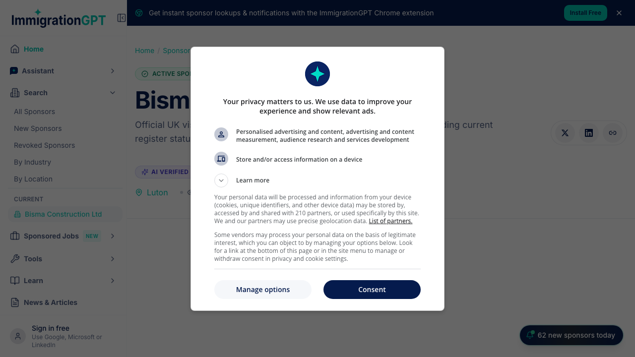 BISMA CONSTRUCTION LIMITED website preview