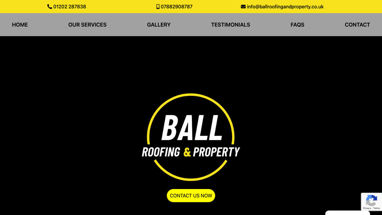BALL ROOFING & PROPERTY LTD website preview