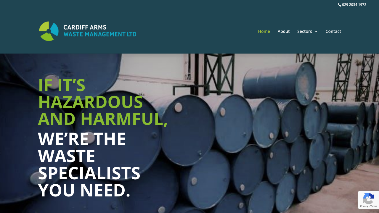 CARDIFF ARMS ENVIRONMENTAL SERVICES LIMITED website preview