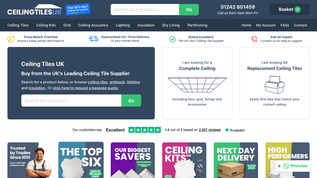 CEILING TILES UK LIMITED website preview