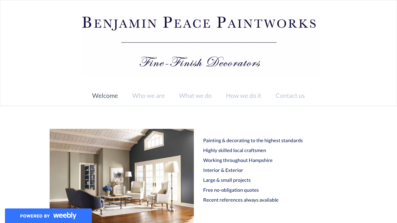 BENJAMIN PEACE PAINTWORKS LTD website preview