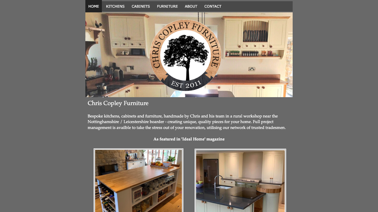 CHRIS COPLEY FURNITURE LIMITED website preview