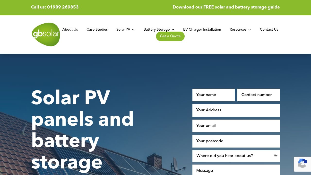 GREAT BRITISH SOLAR LIMITED website preview