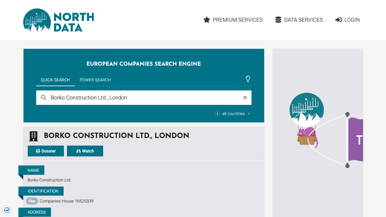 BORKO CONSTRUCTION LIMITED website preview