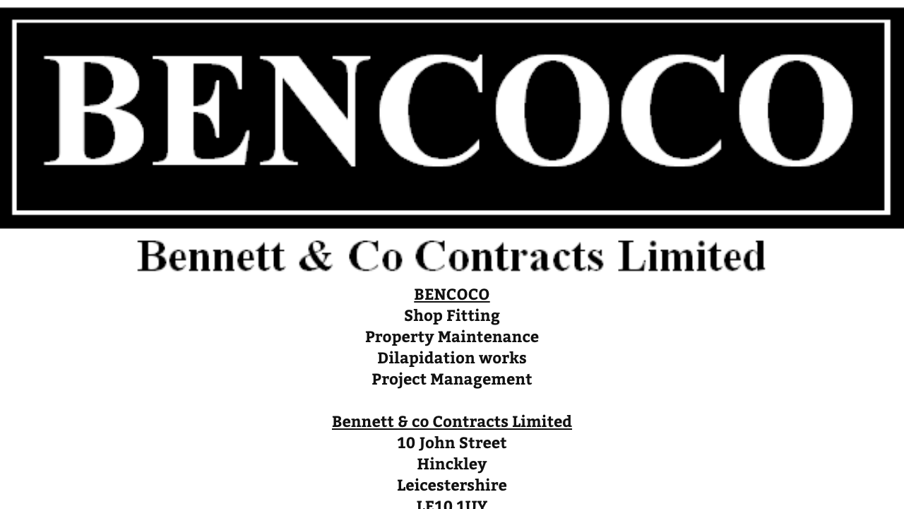 BENNET & CO FURNISHING LTD website preview