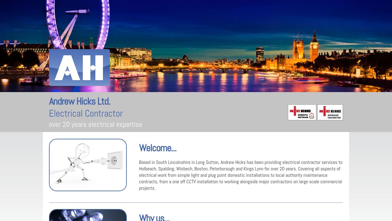 ANDREW HICKS LTD website preview