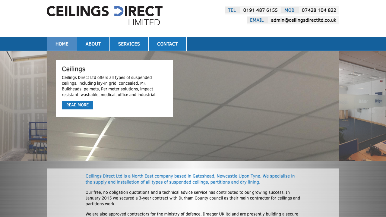 CEILINGS DIRECT LIMITED website preview