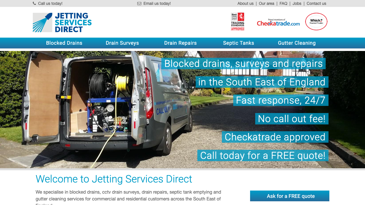 1ST DIRECT DRAINAGE LIMITED website preview