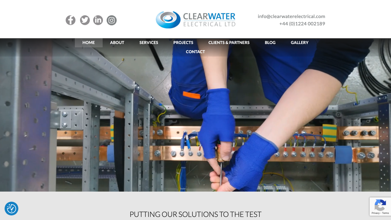 CLEARWATER ELECTRICAL (SCOTLAND) LTD website preview