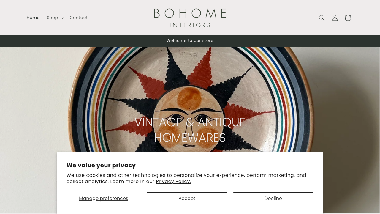 BOHOME INTERIORS LIMITED website preview