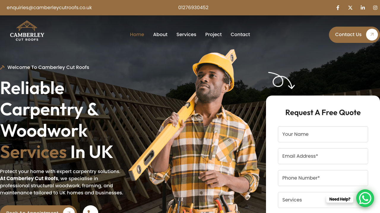 CAMBERLEY CUT ROOFS LIMITED website preview